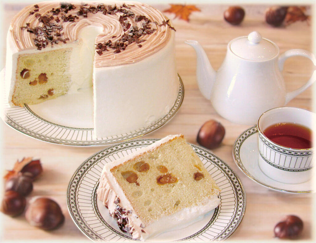 栗のシフォンケーキ