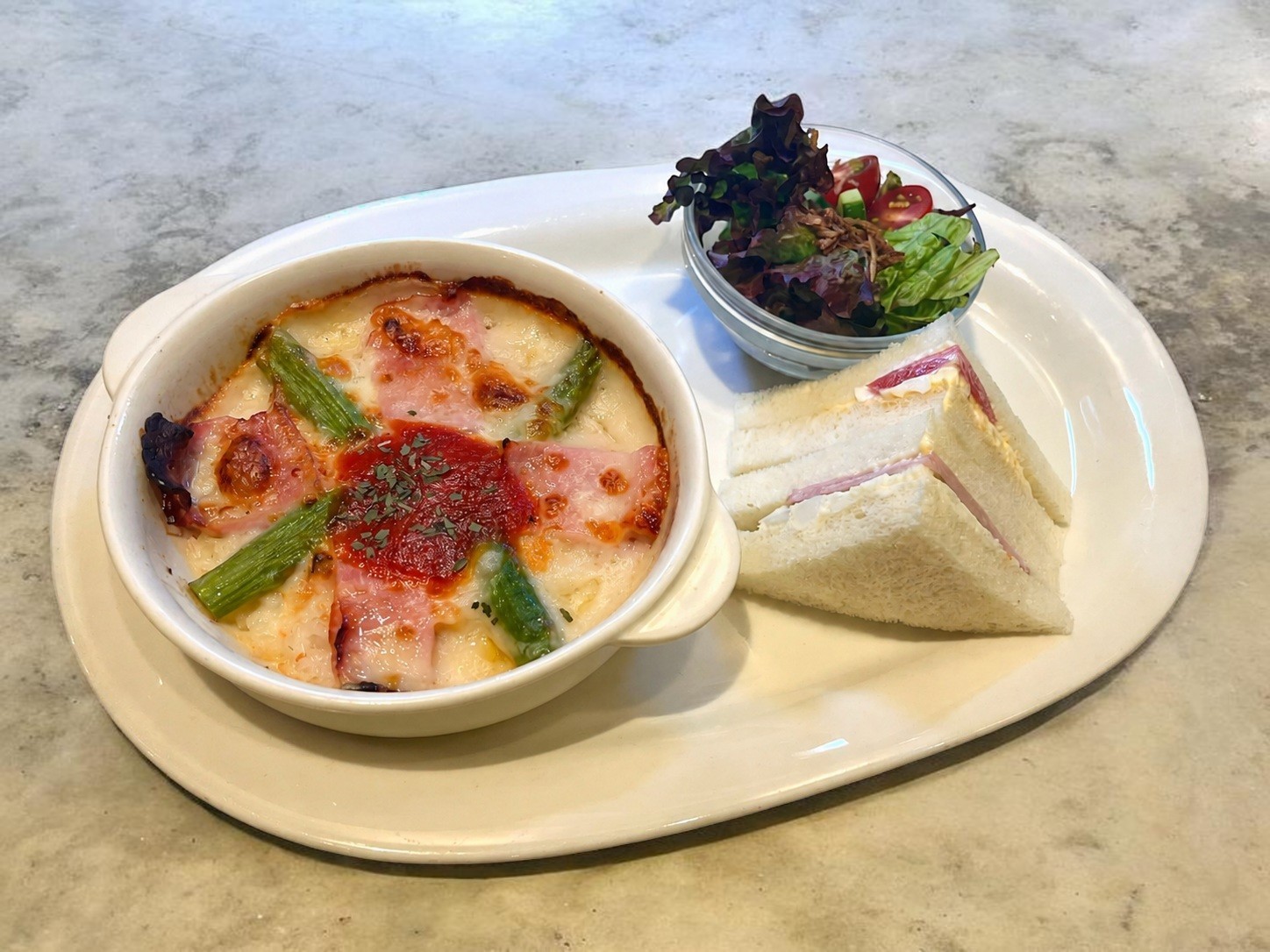 アスパラとベーコンのドリア 大丸神戸店